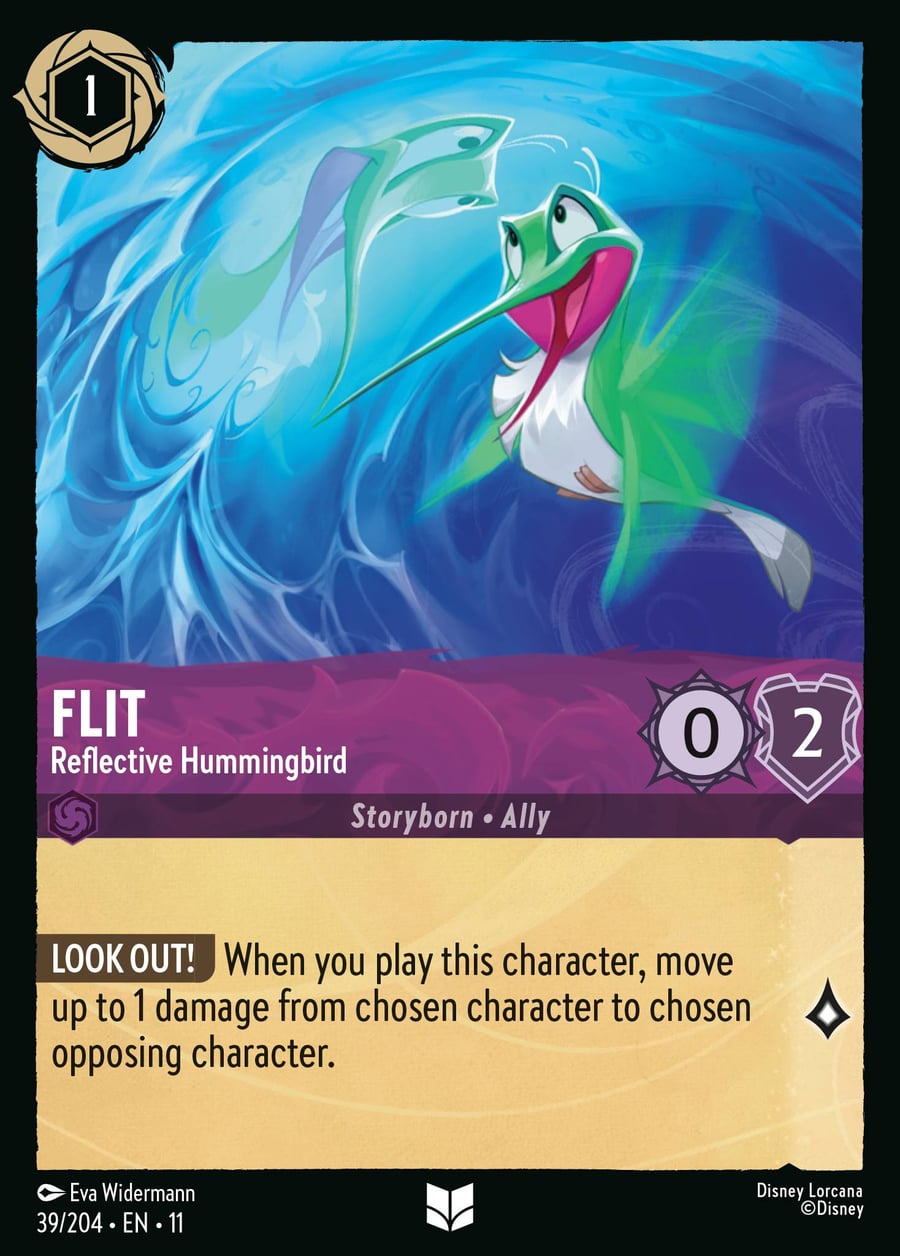 Flit - Reflective Hummingbird card art