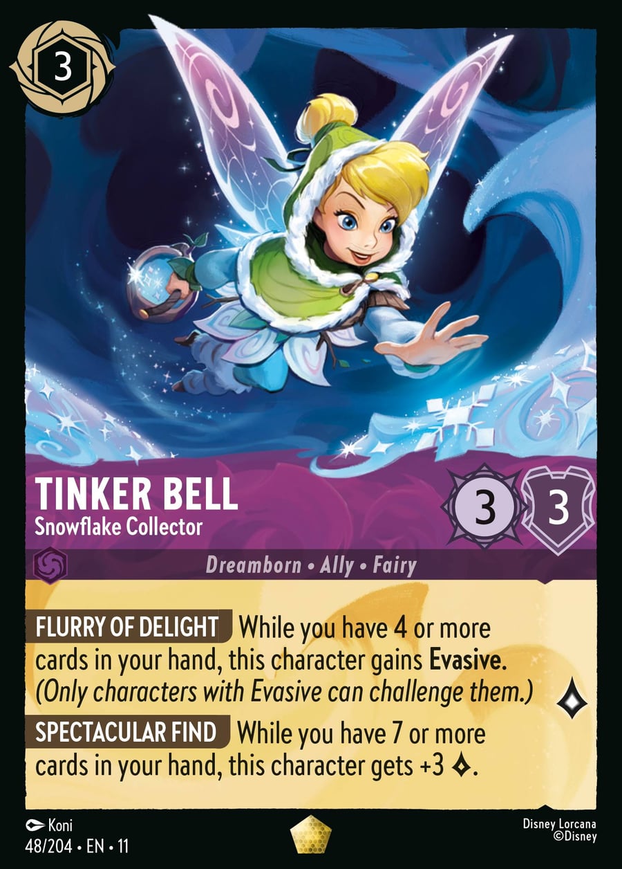 Tinker Bell - Snowflake Collector card art