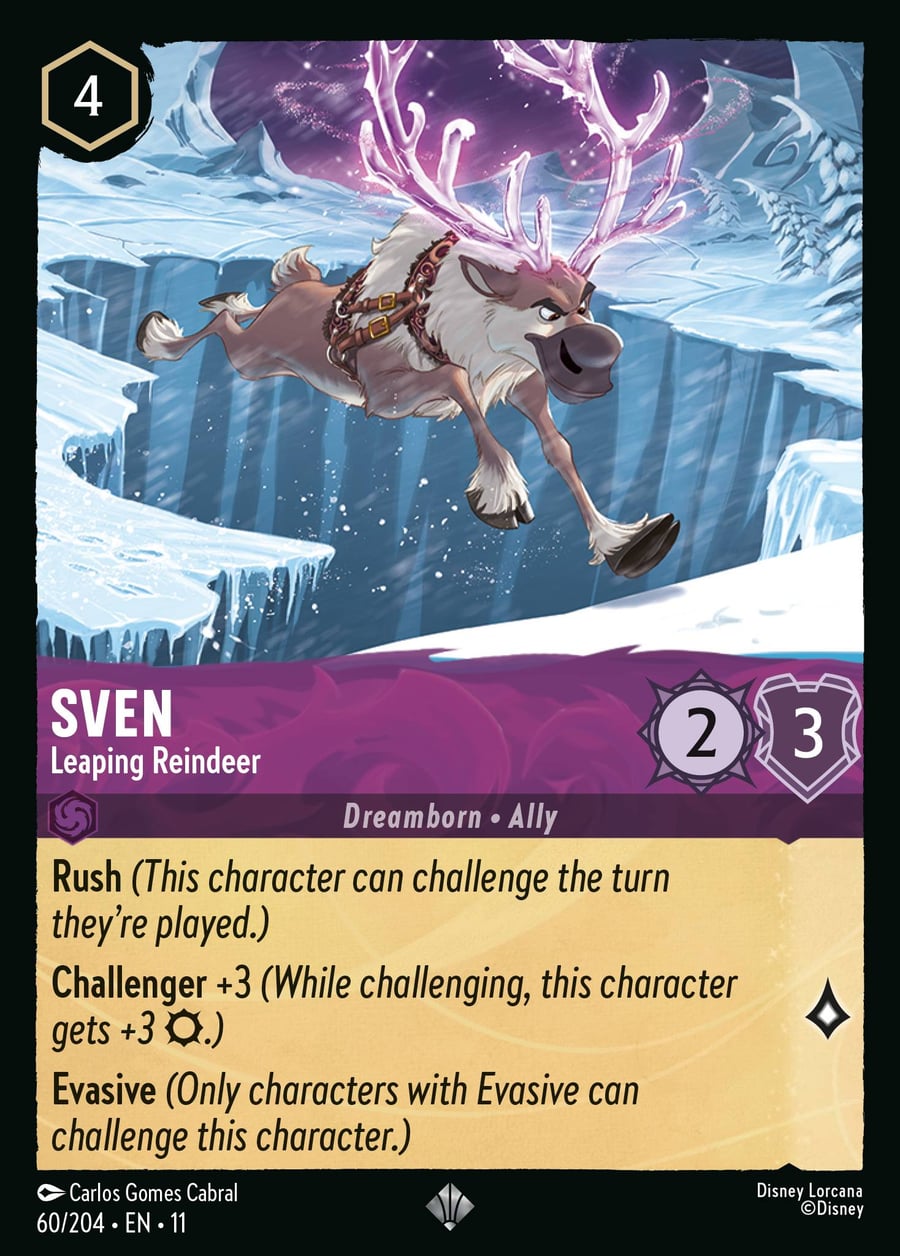 Sven - Leaping Reindeer card art