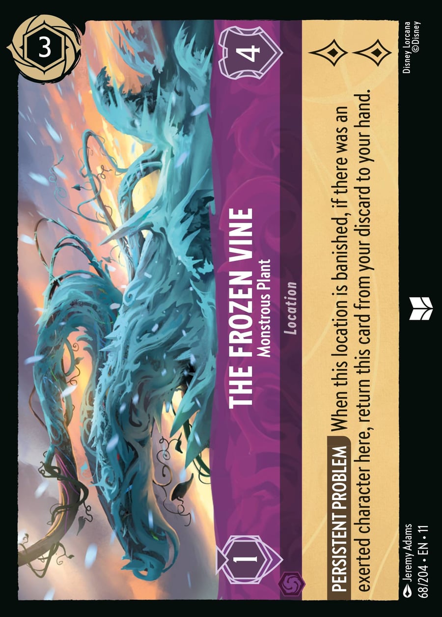The Frozen Vine - Monstrous Plant card art