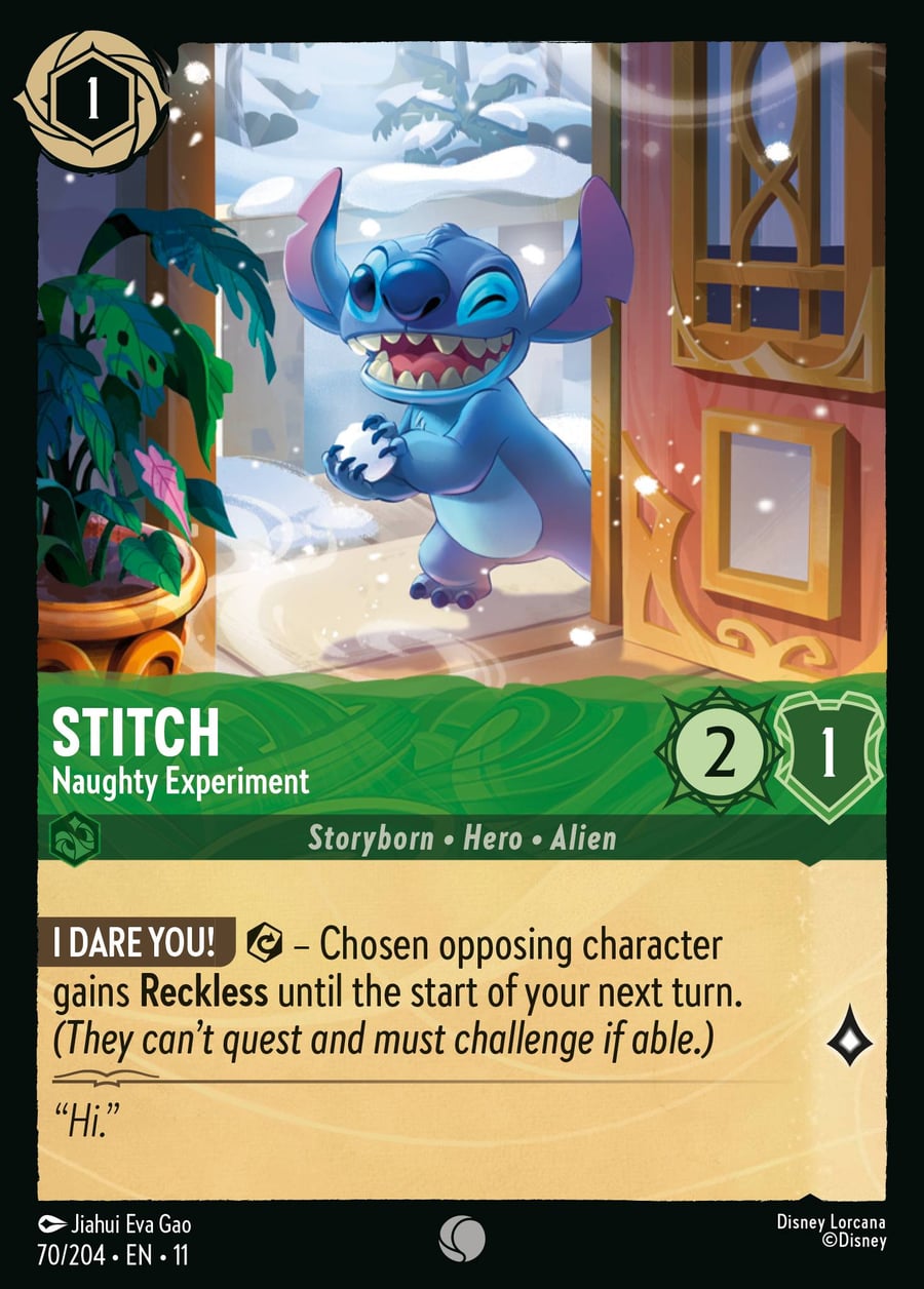 Stitch - Naughty Experiment card art