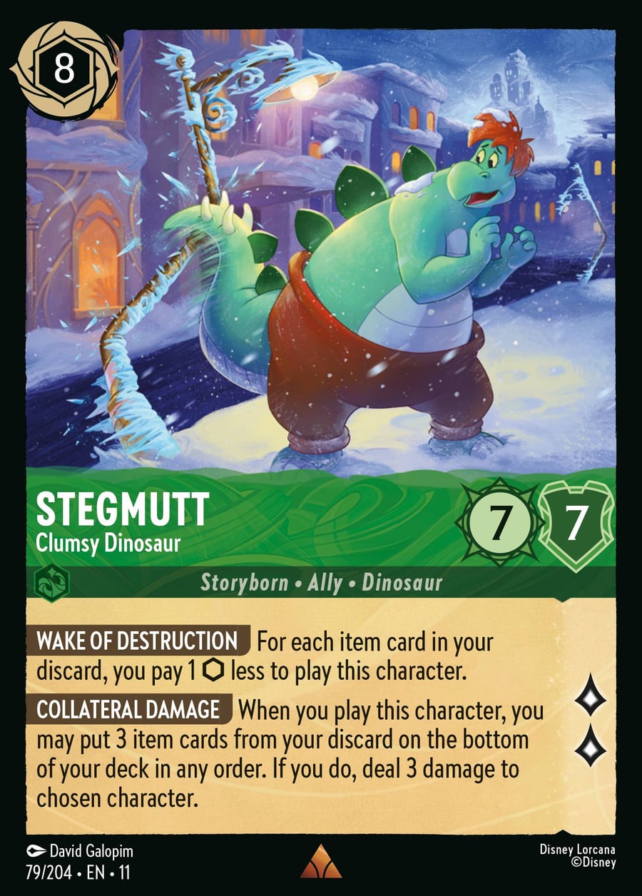 Stegmutt - Clumsy Dinosaur card art