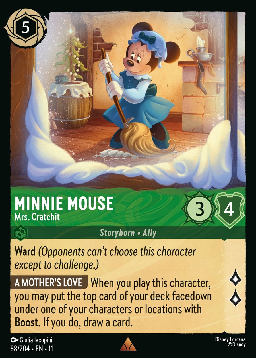 Minnie Mouse - Mrs. Cratchit card art