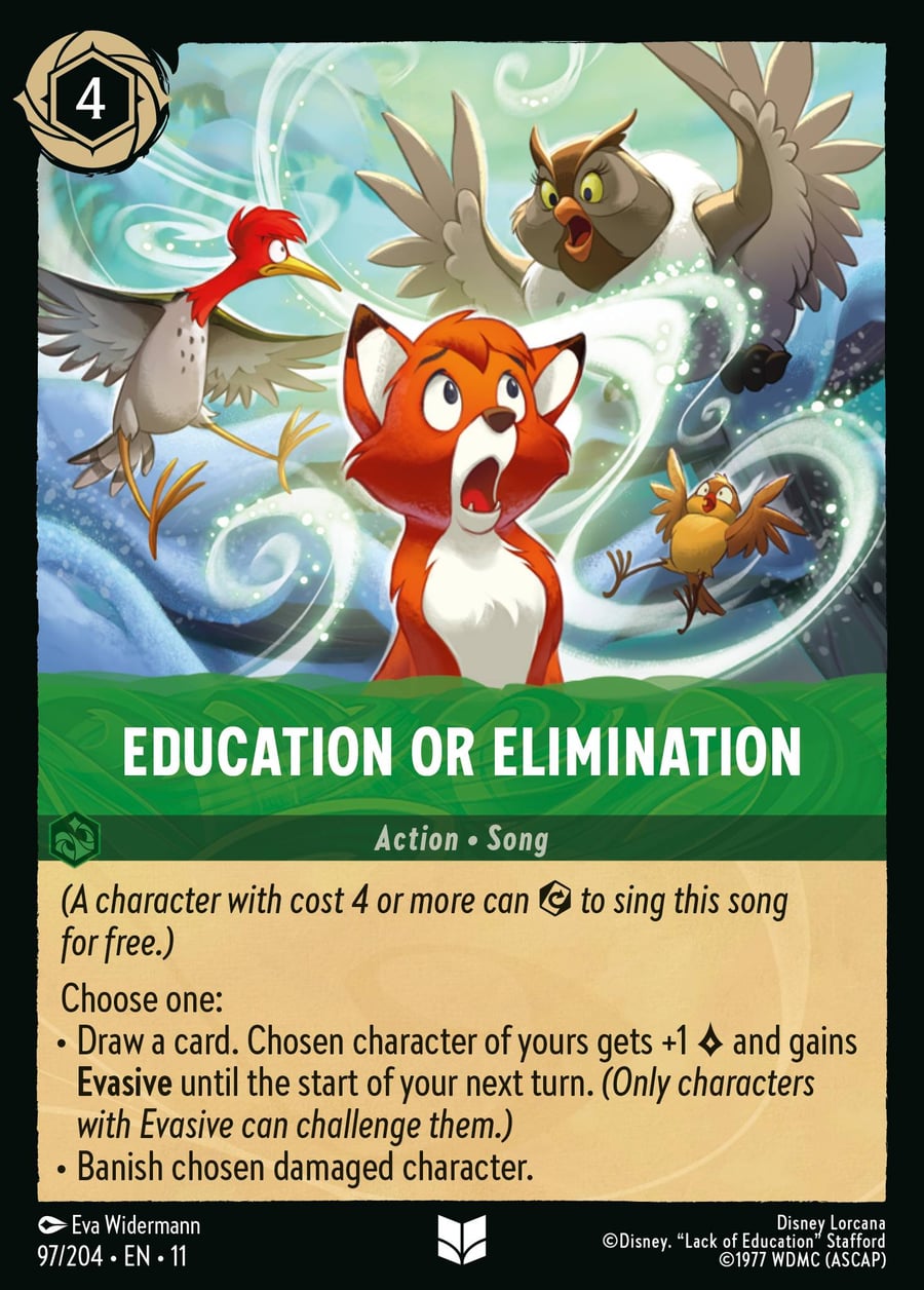 Education or Elimination card art