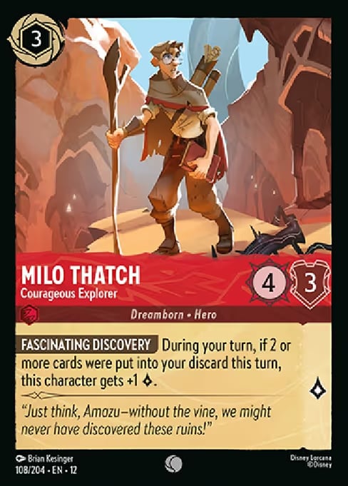 Milo Thatch - Courageous Explorer card art
