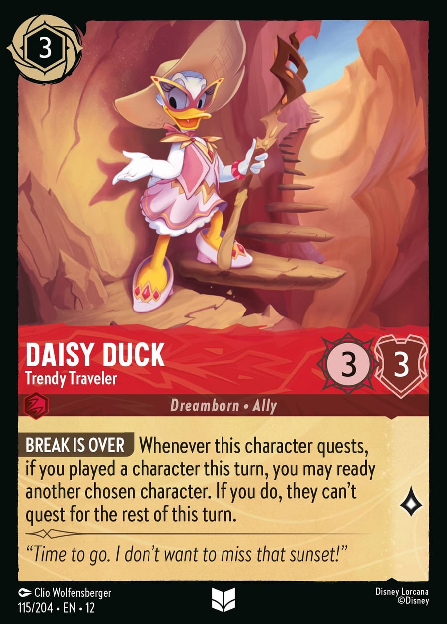 Daisy Duck - Trendy Traveler card art