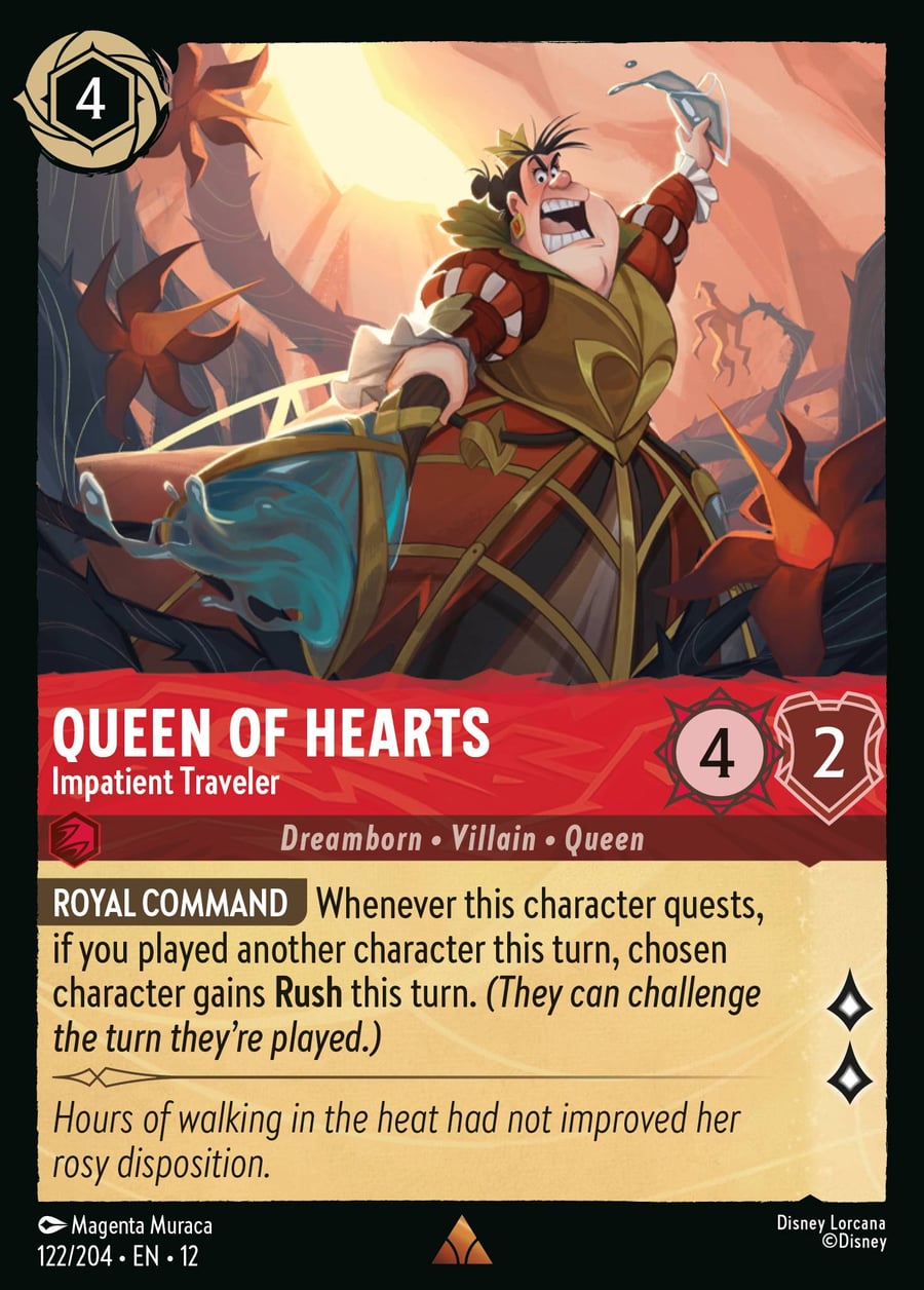 Queen of Hearts - Impatient Traveler card art