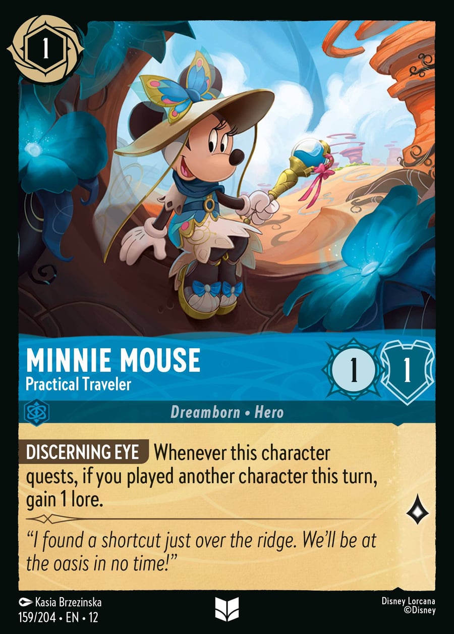 Minnie Mouse - Practical Traveler card art