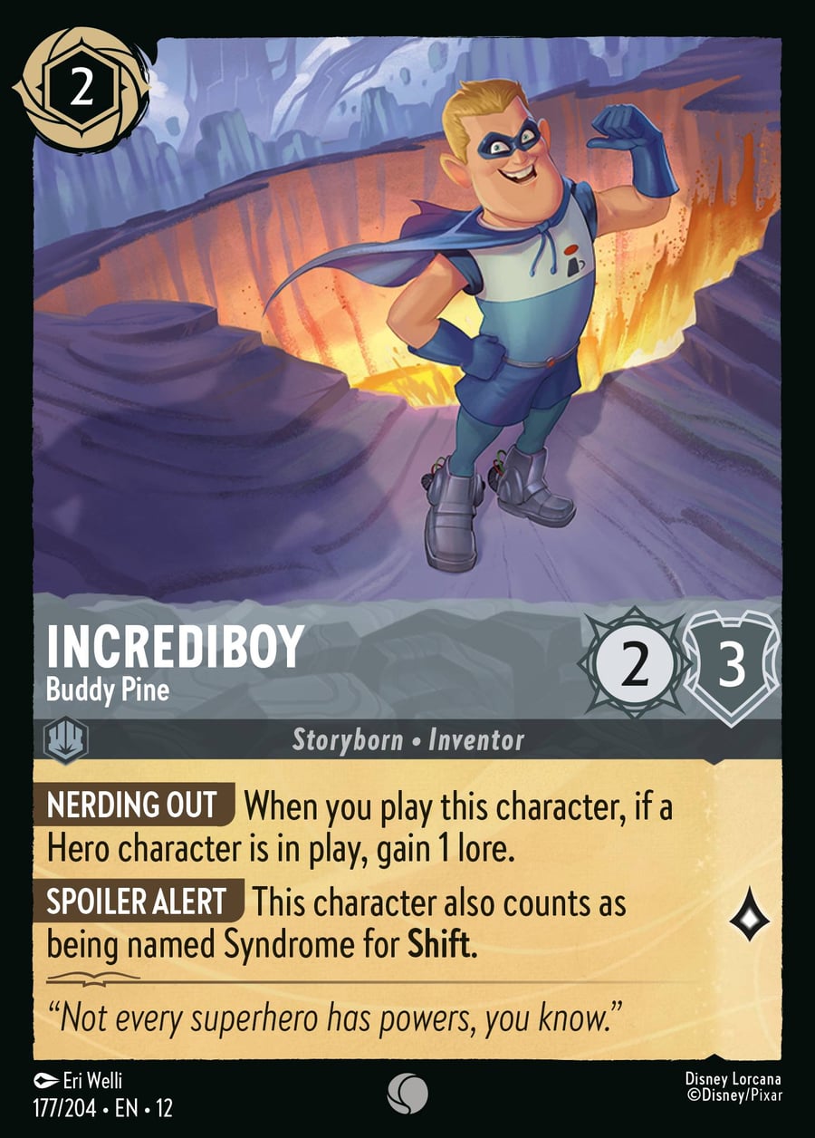Incrediboy - Buddy Pine card art