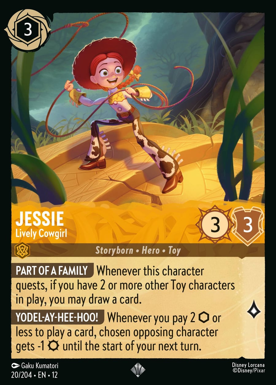 Jessie - Lively Cowgirl card art