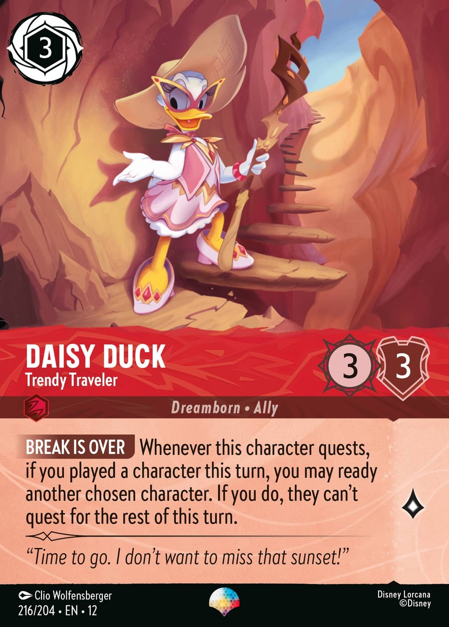 Daisy Duck - Trendy Traveler card art
