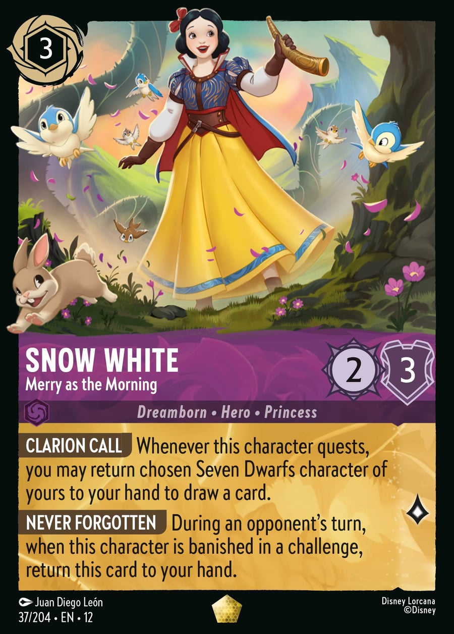 Snow White - Merry as the Morning card art