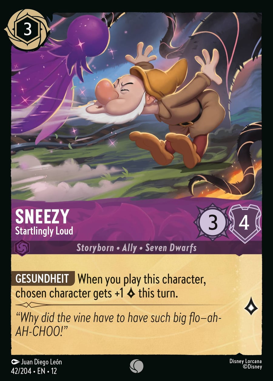Sneezy - Startlingly Loud card art