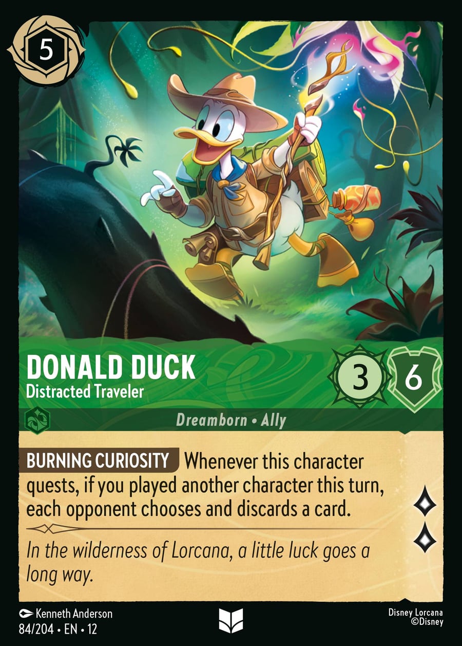 Donald Duck - Distracted Traveler card art