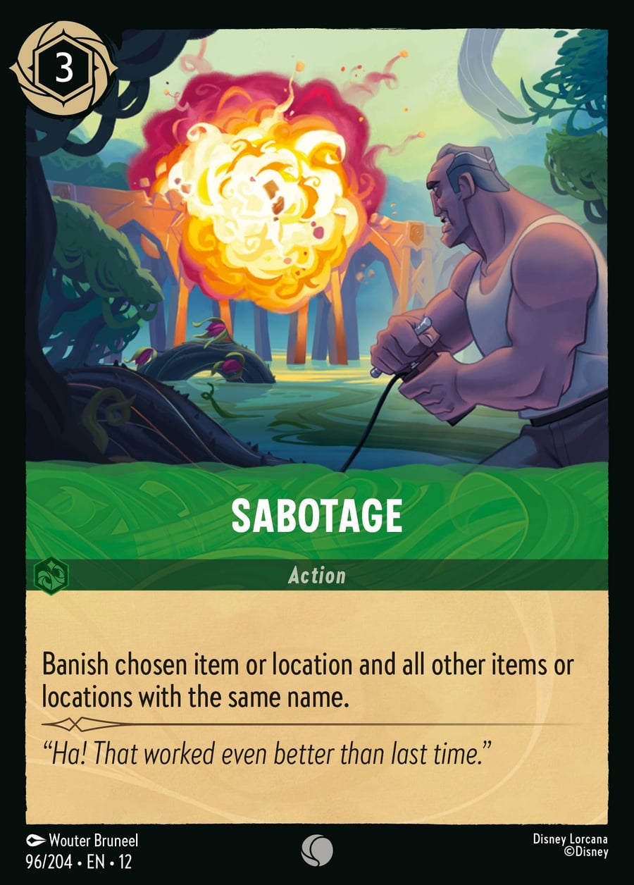 Sabotage card art