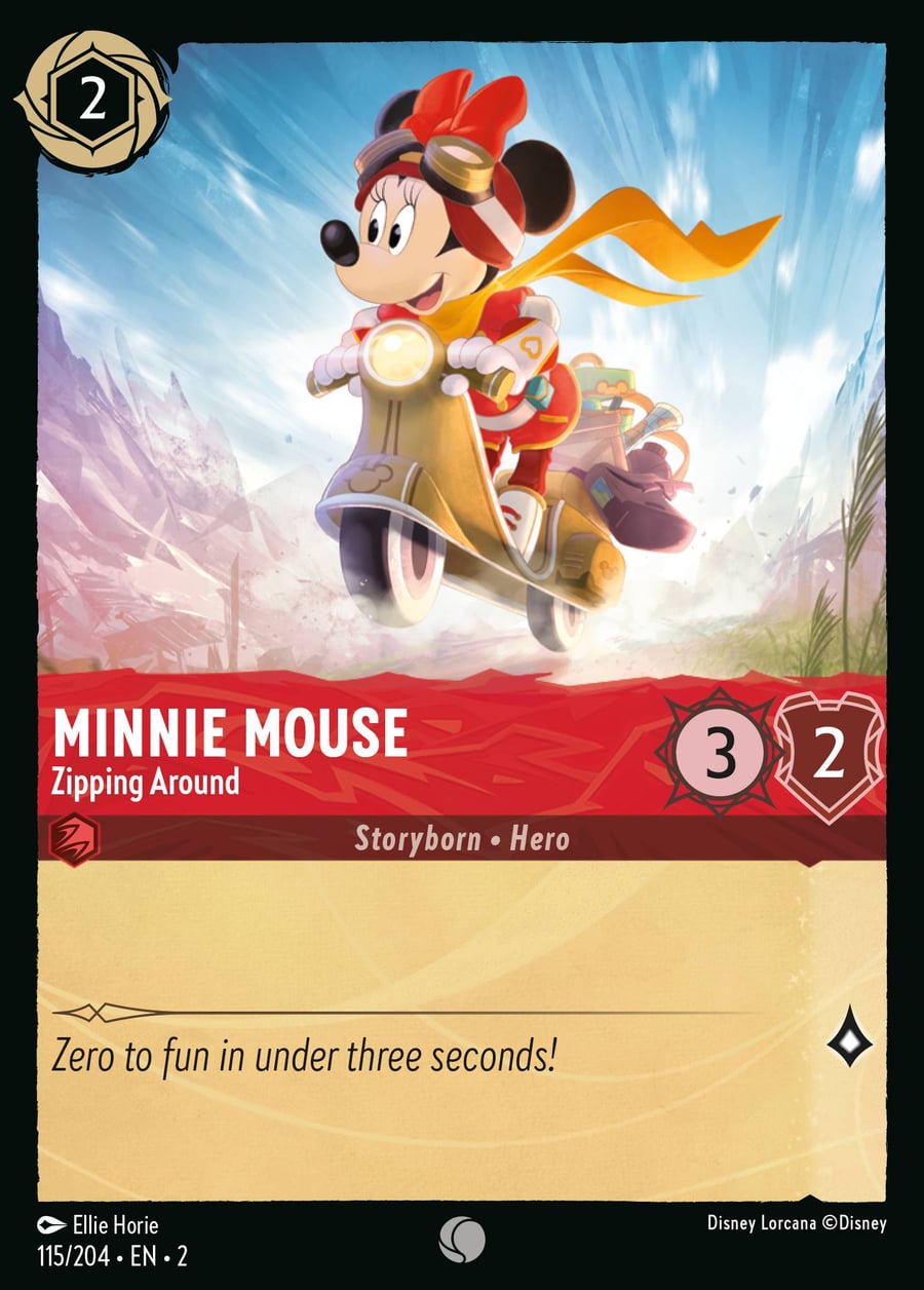 Minnie Mouse - Zipping Around card art