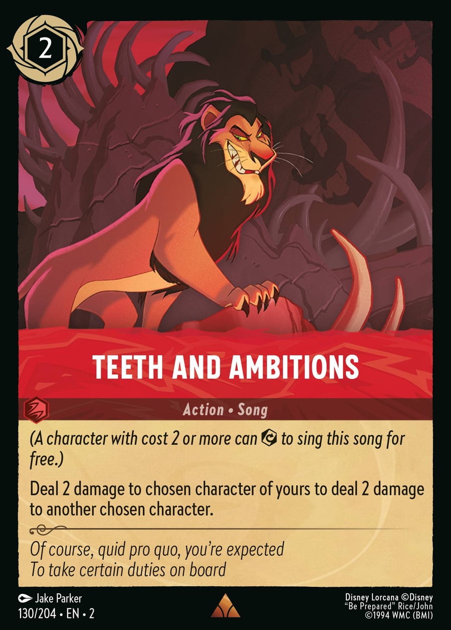 Teeth and Ambitions card art