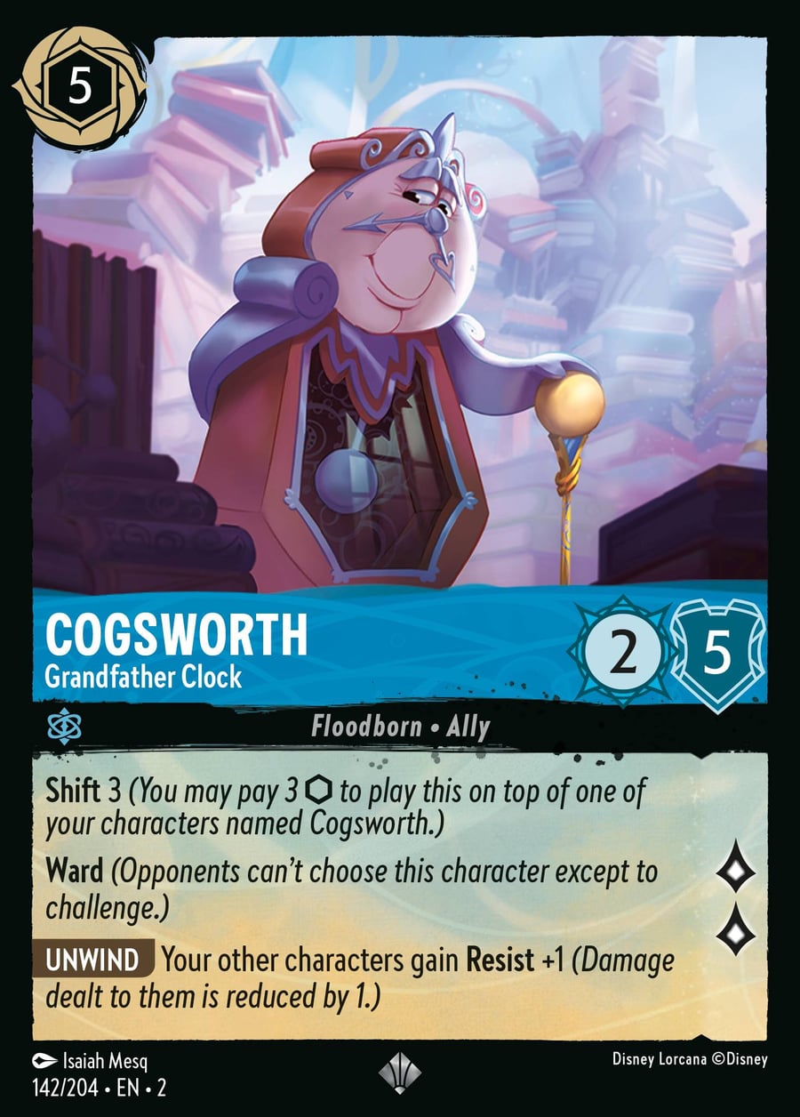 Cogsworth - Grandfather Clock card art