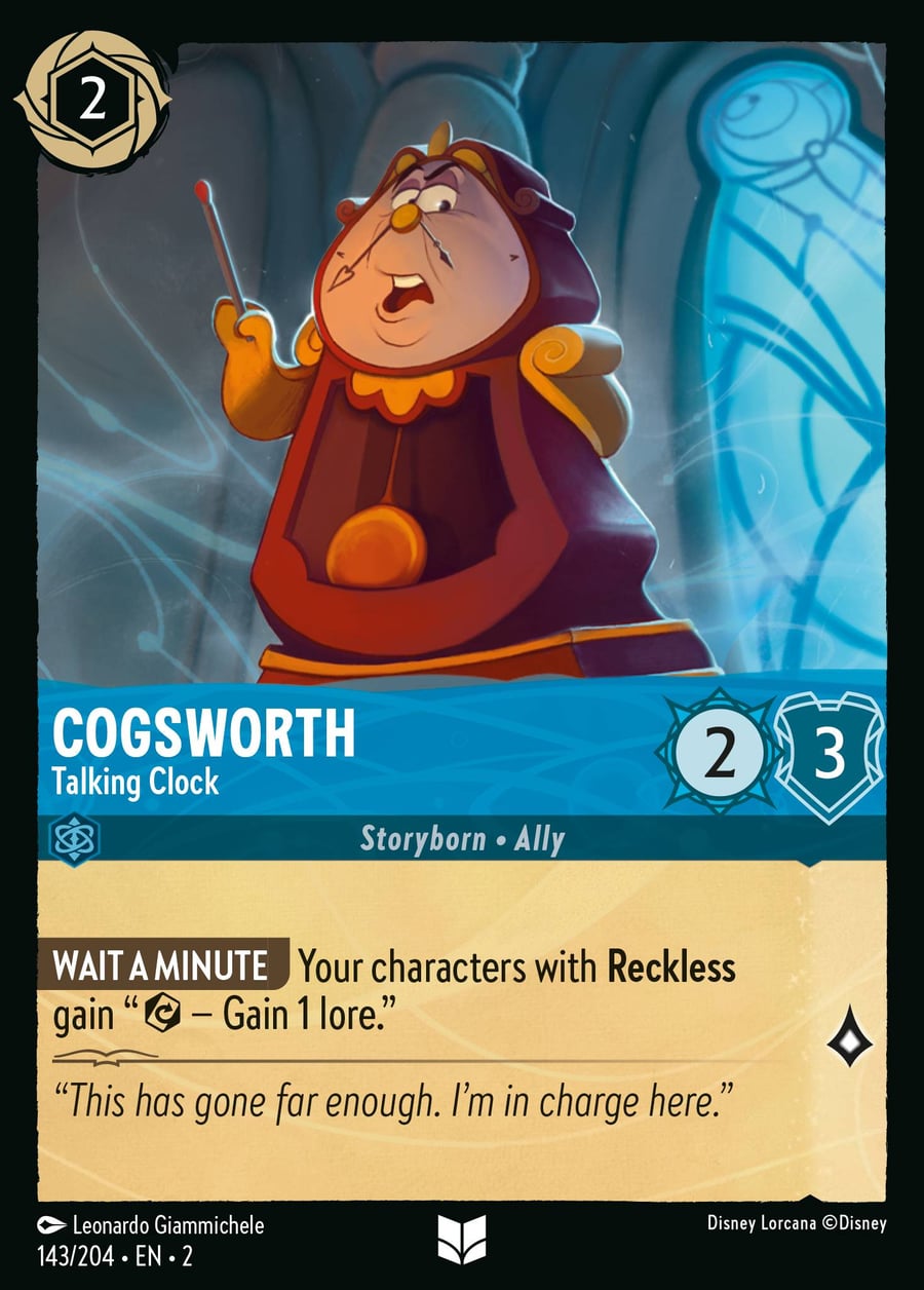 Cogsworth - Talking Clock card art