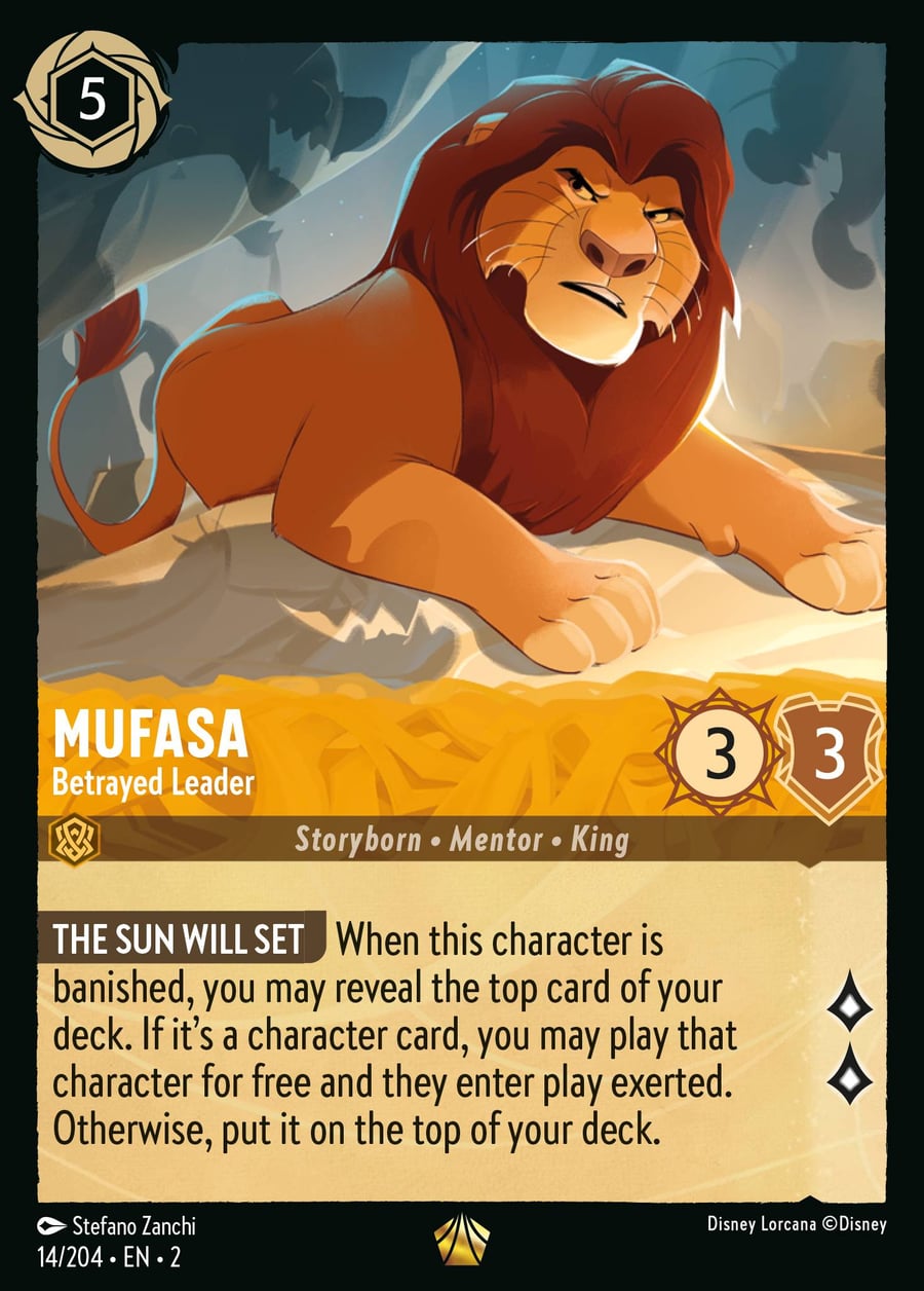 Mufasa - Betrayed Leader card art