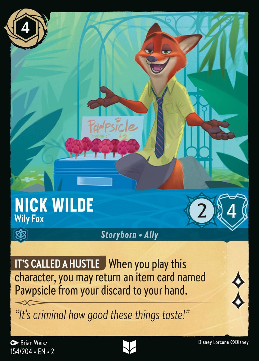 Nick Wilde - Wily Fox card art