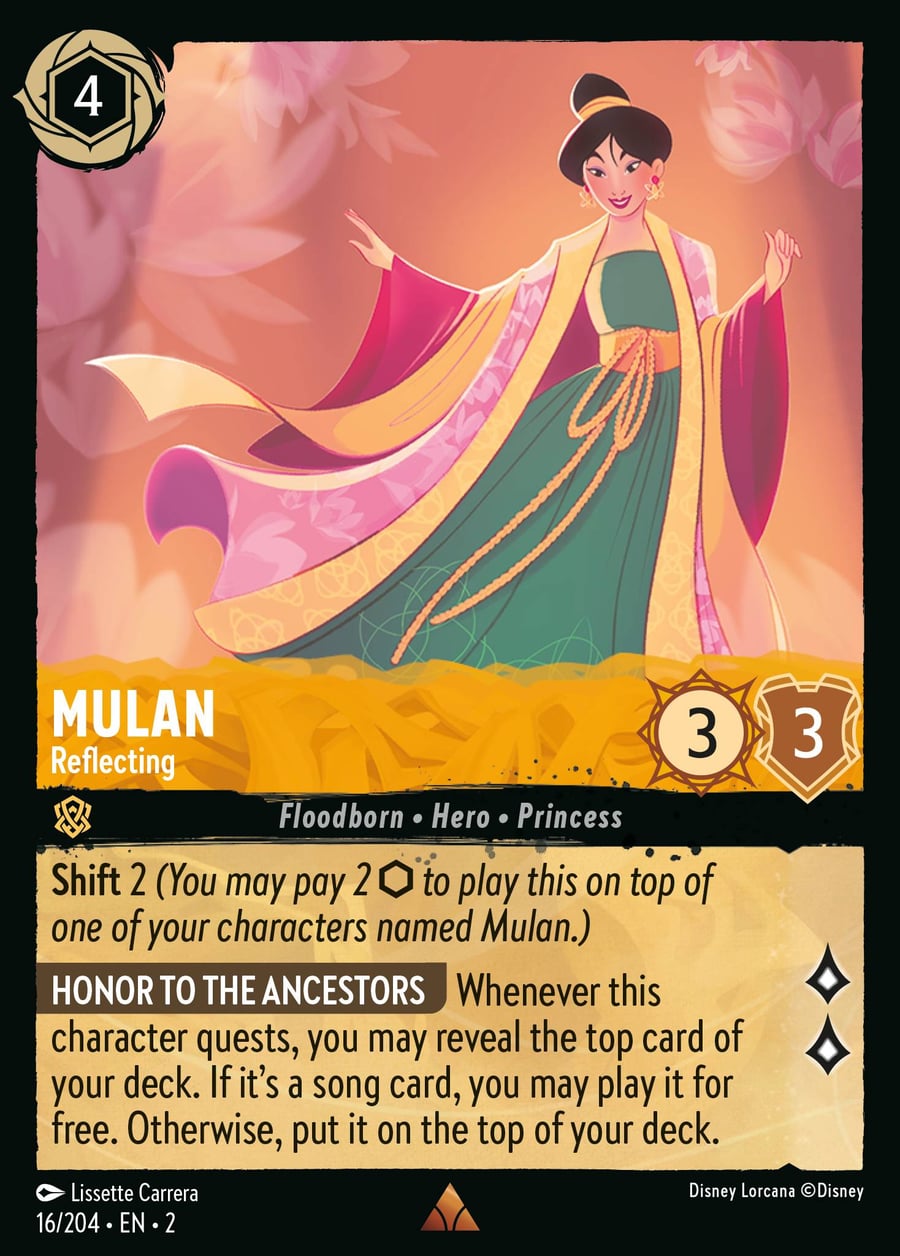 Mulan - Reflecting card art