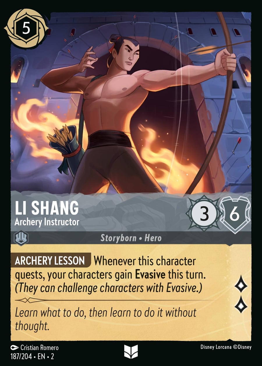 Li Shang - Archery Instructor card art