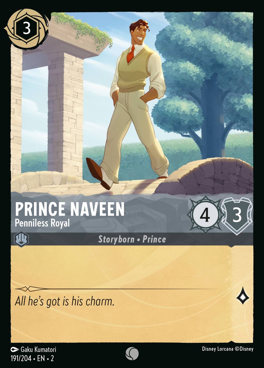 Prince Naveen - Penniless Royal card art