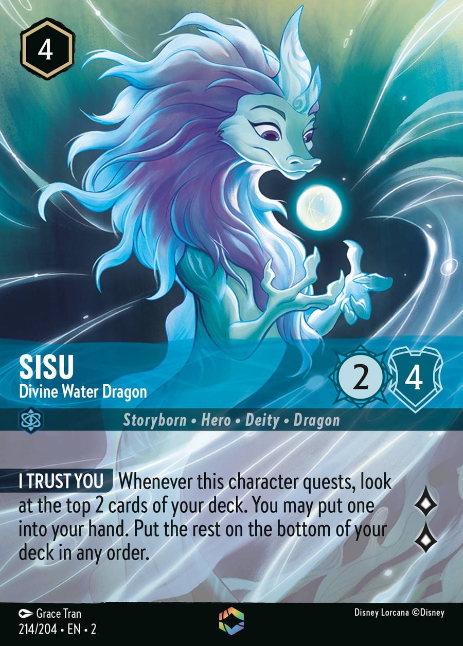 Sisu - Divine Water Dragon card art