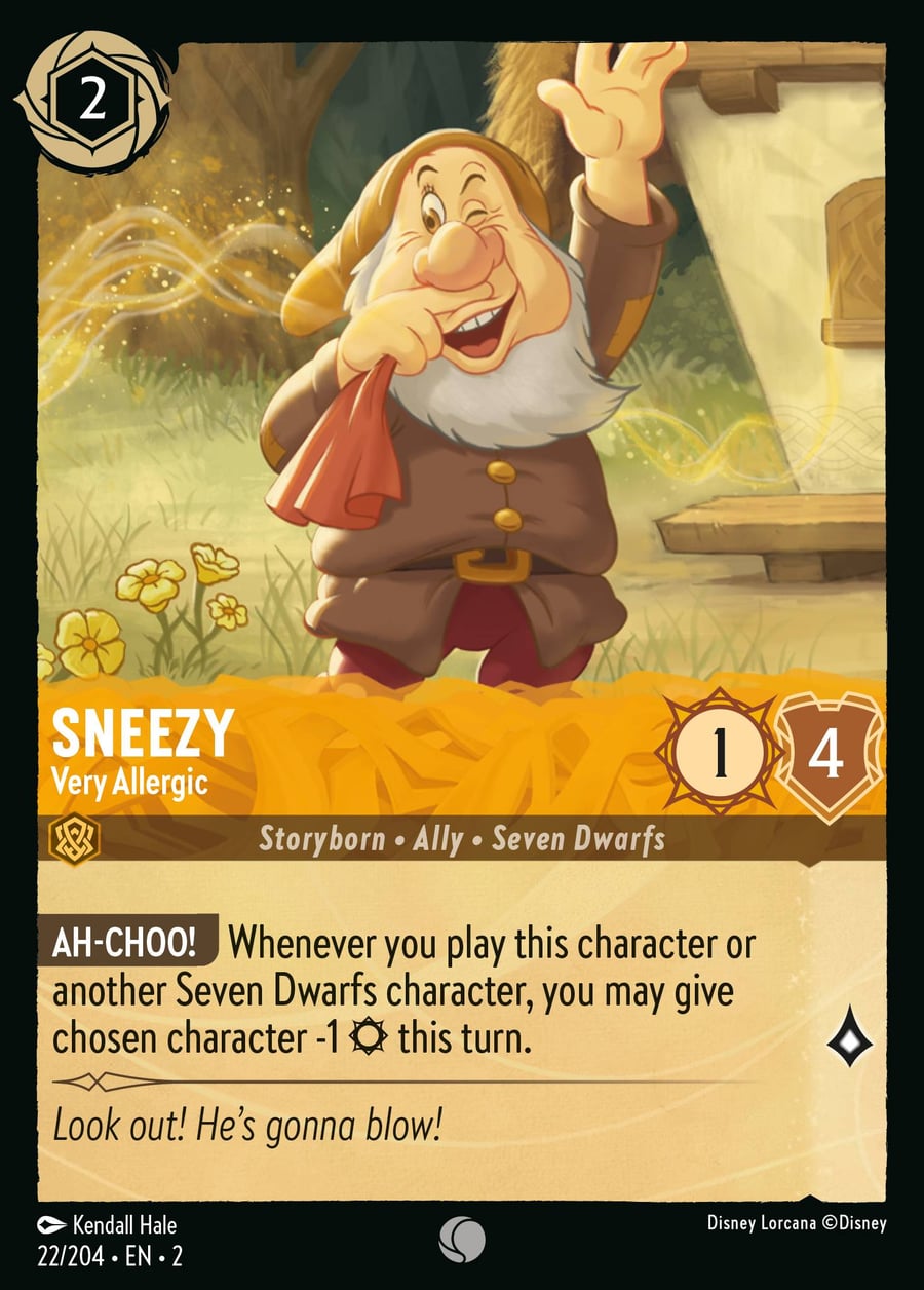 Sneezy - Very Allergic card art