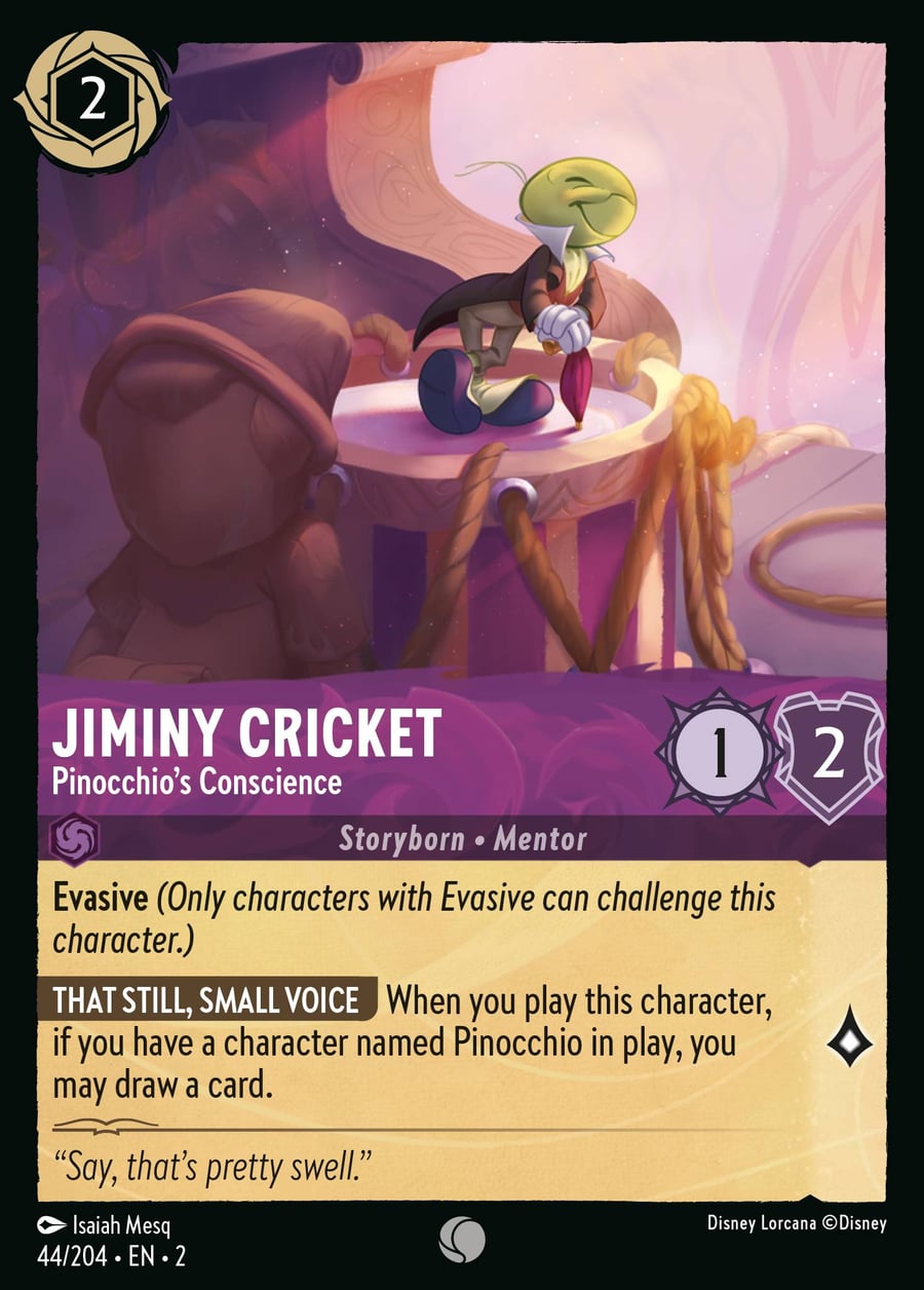 Jiminy Cricket - Pinocchio's Conscience card art