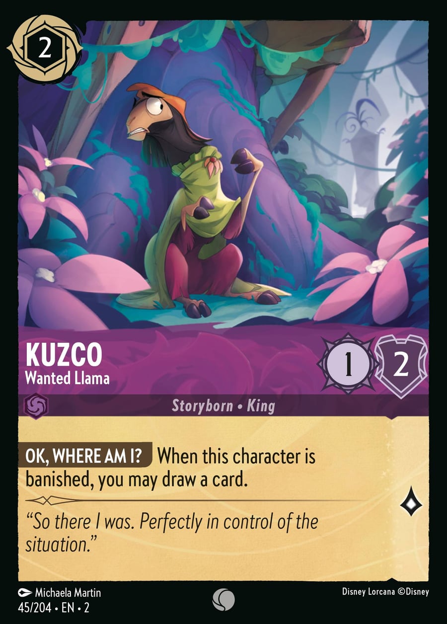 Kuzco - Wanted Llama card art