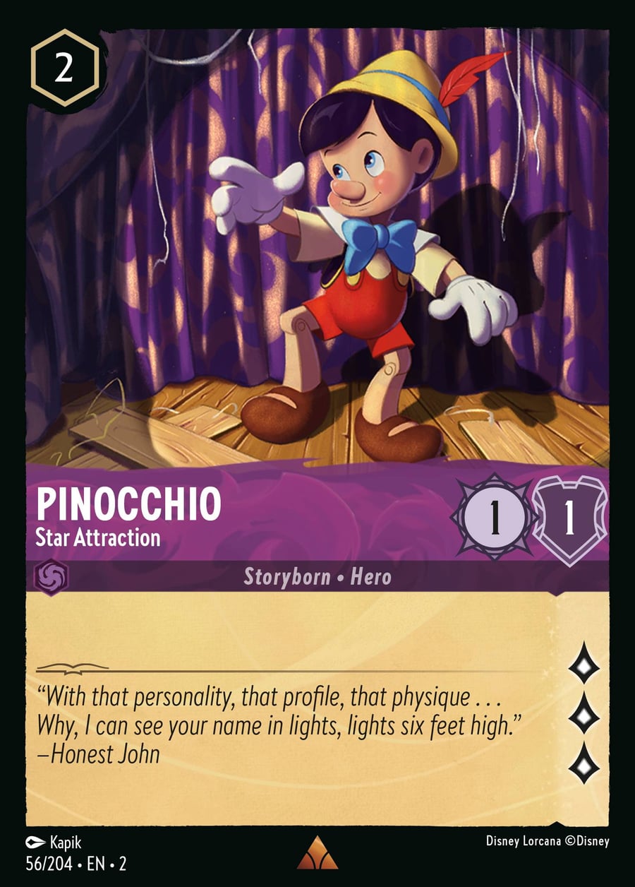 Pinocchio - Star Attraction card art