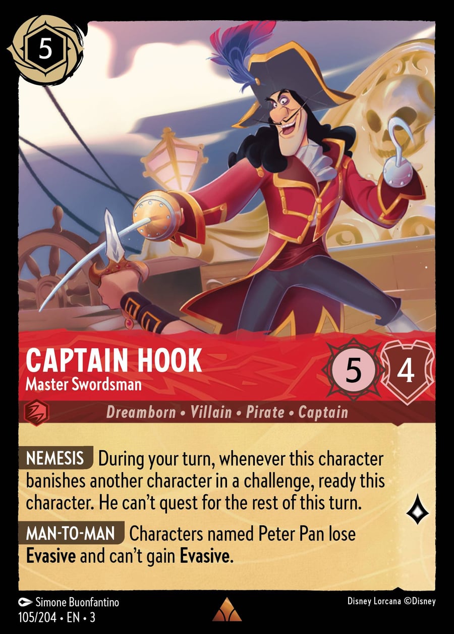 Captain Hook - Master Swordsman card art