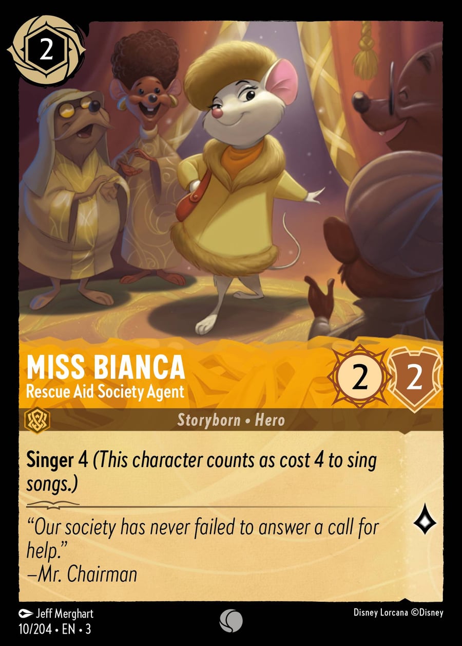 Miss Bianca - Rescue Aid Society Agent card art