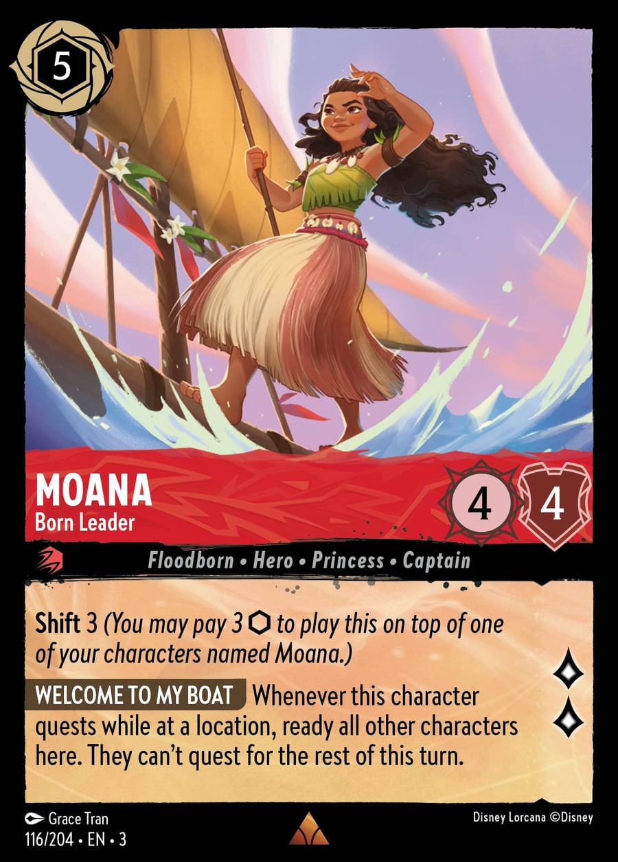 Moana - Born Leader card art