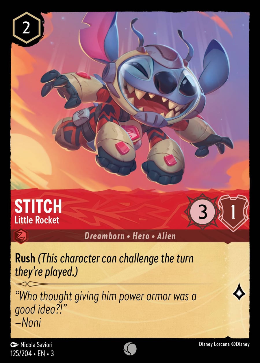 Stitch - Little Rocket card art