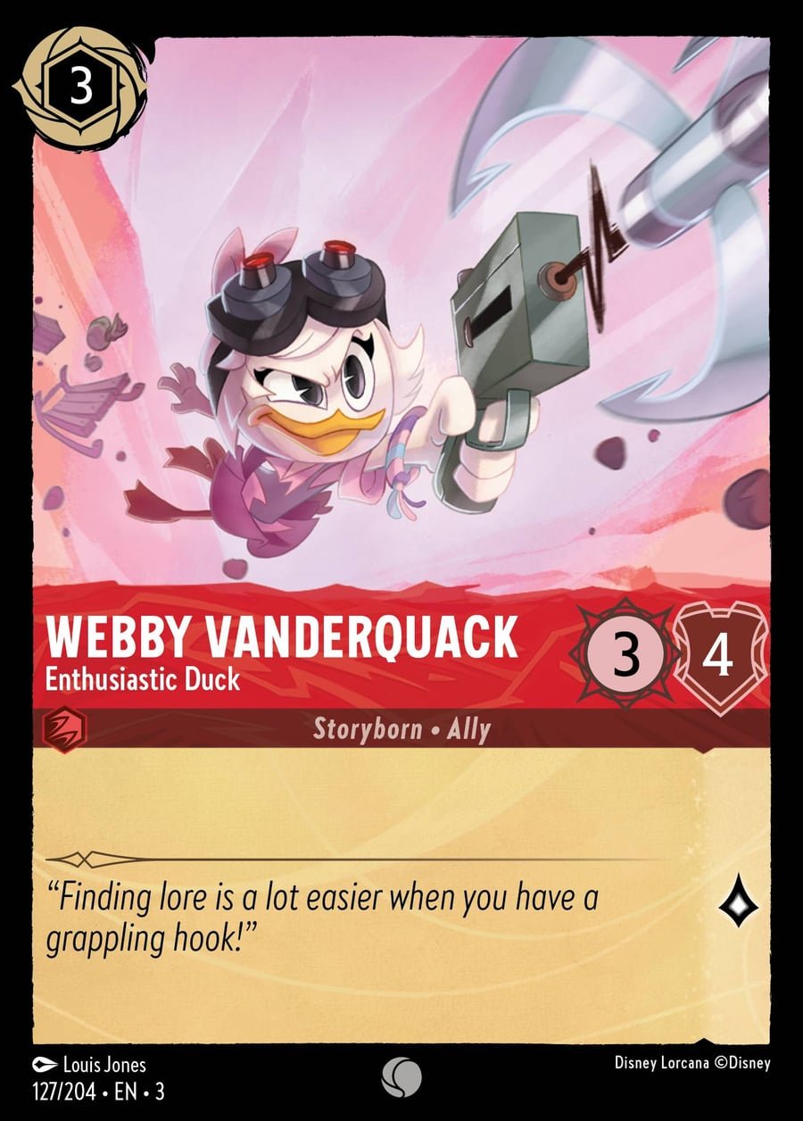 Webby Vanderquack - Enthusiastic Duck card art