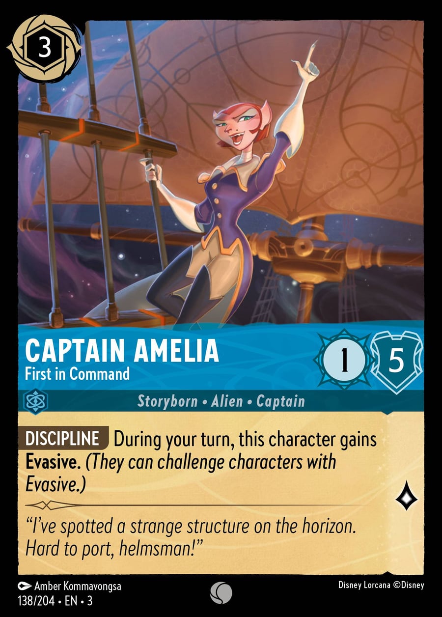 Captain Amelia - First in Command card art