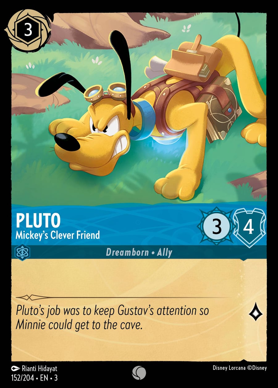 Pluto - Mickey's Clever Friend card art