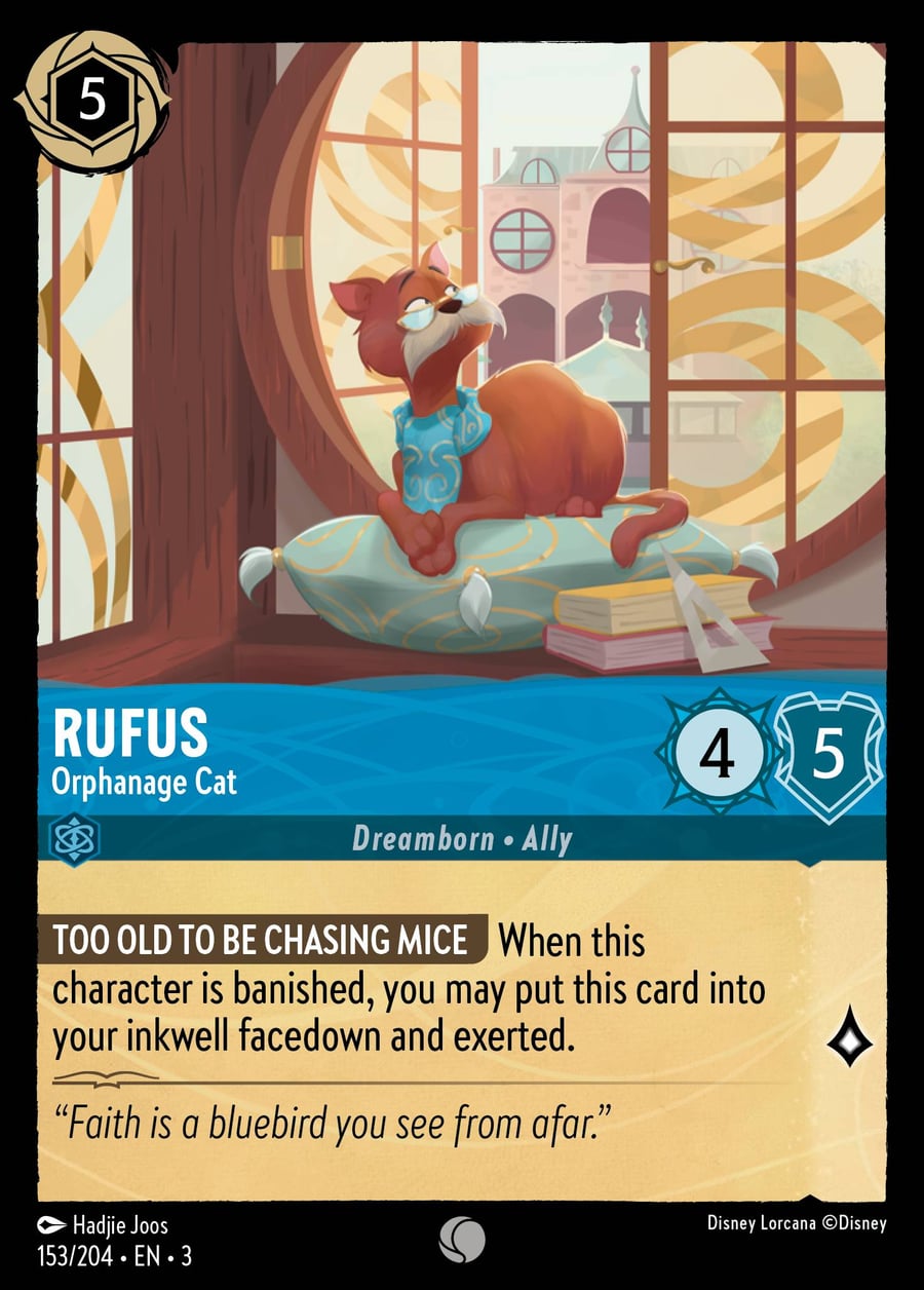 Rufus - Orphanage Cat card art