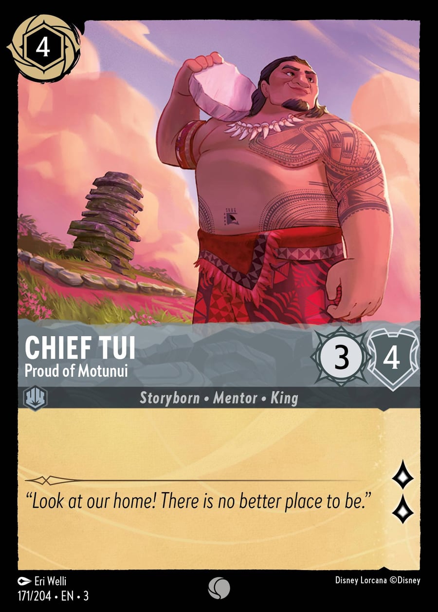 Chief Tui - Proud of Motunui card art