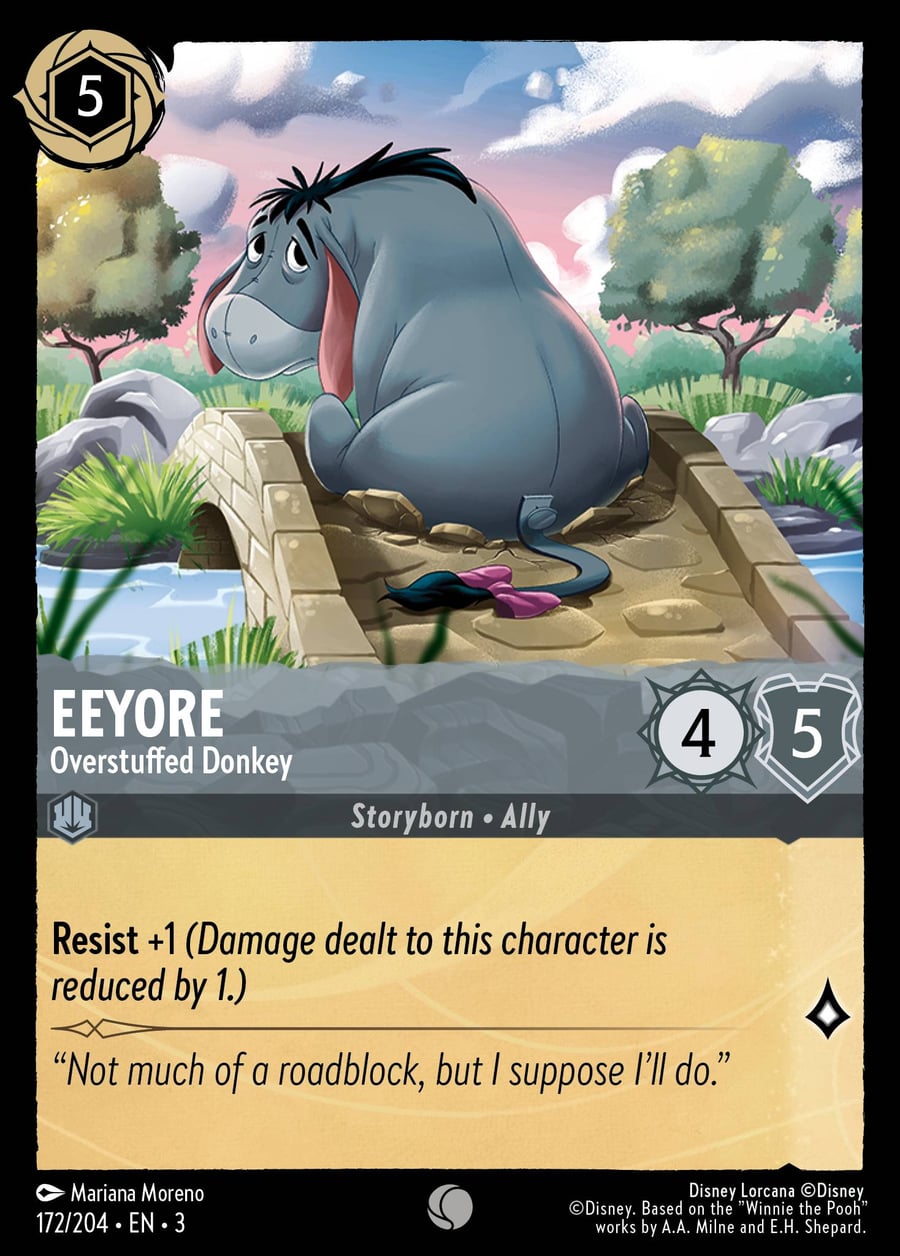 Eeyore - Overstuffed Donkey card art