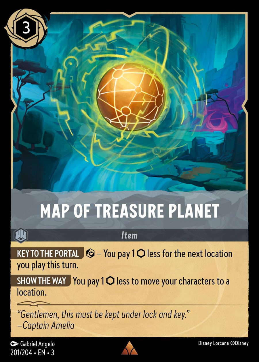 Map of Treasure Planet card art