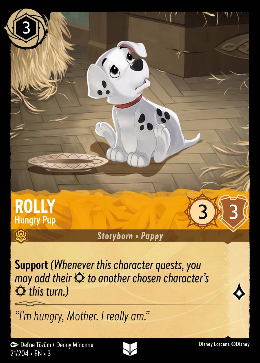 Rolly - Hungry Pup card art