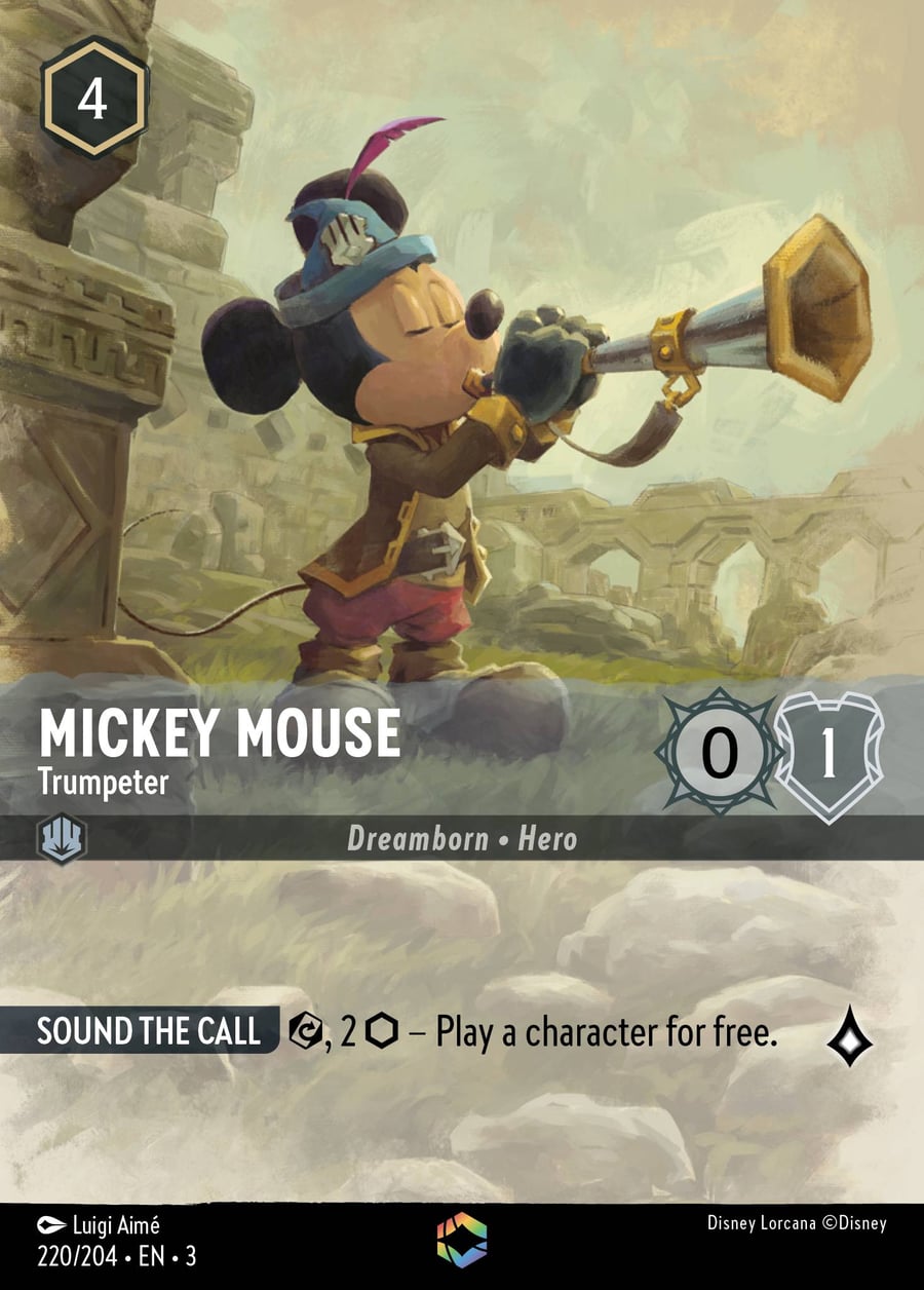 Mickey Mouse - Trumpeter card art
