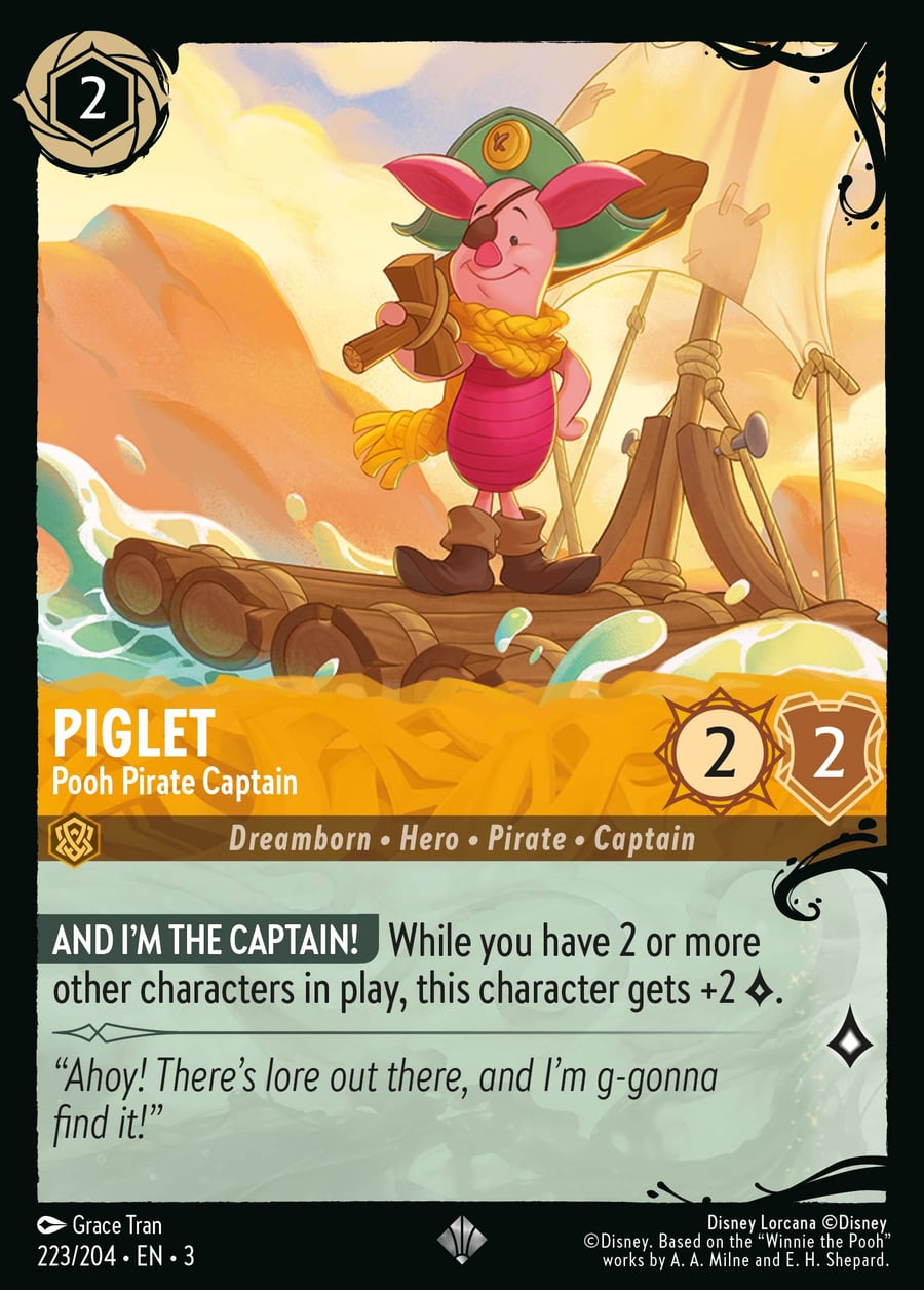 Piglet - Pooh Pirate Captain card art