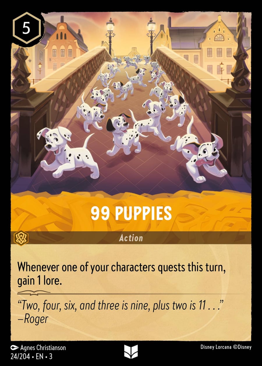99 Puppies card art