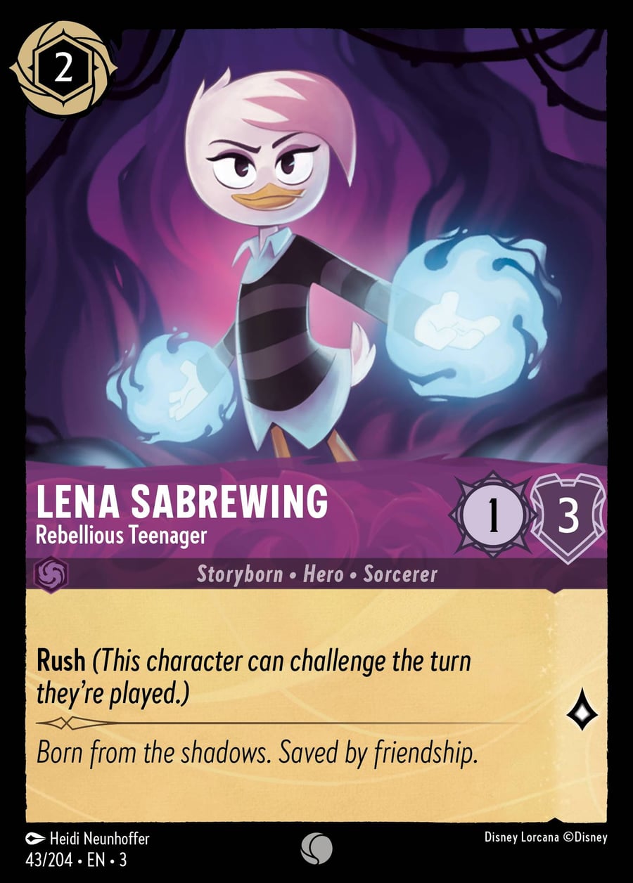 Lena Sabrewing - Rebellious Teenager card art