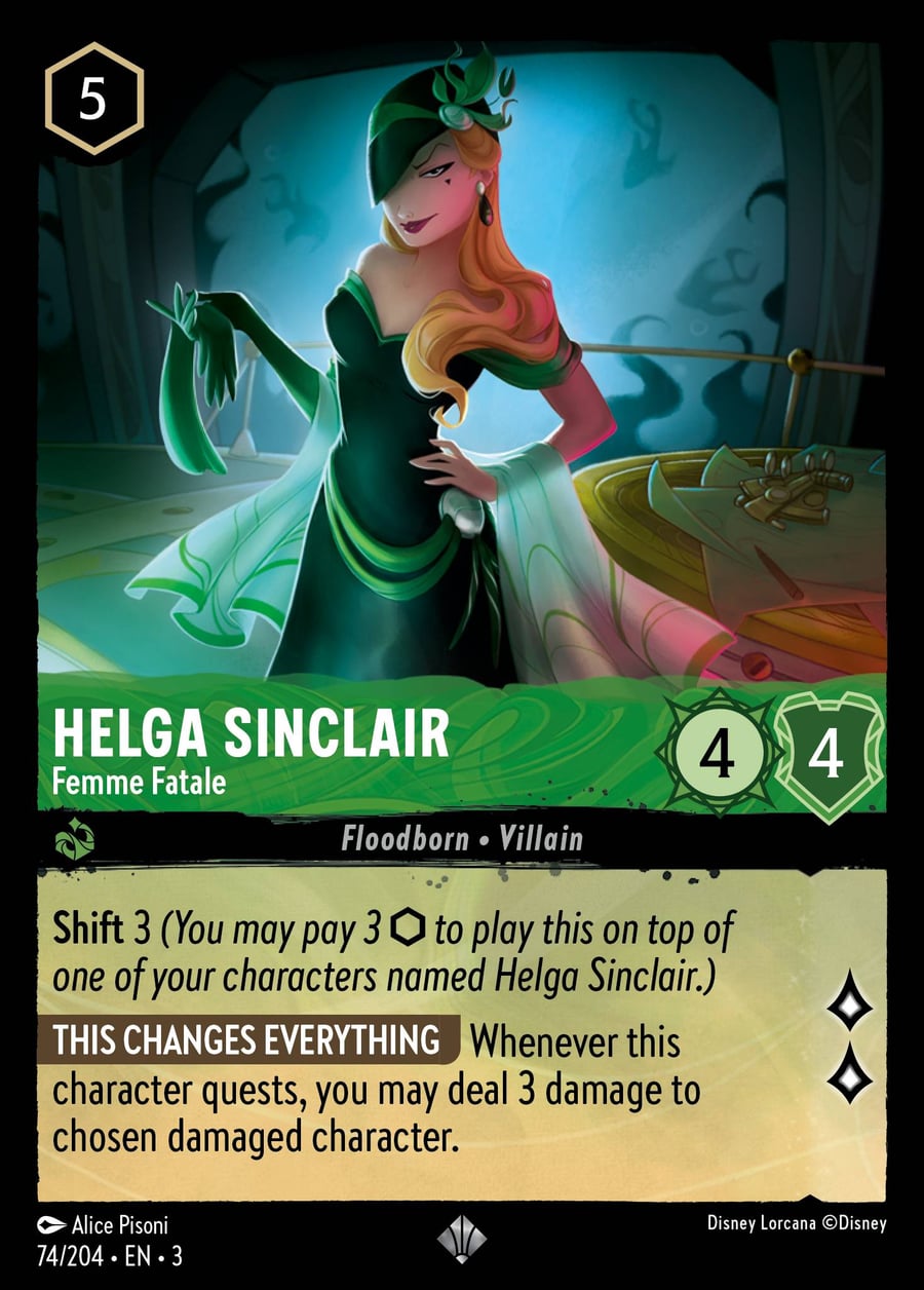Helga Sinclair - Femme Fatale card art